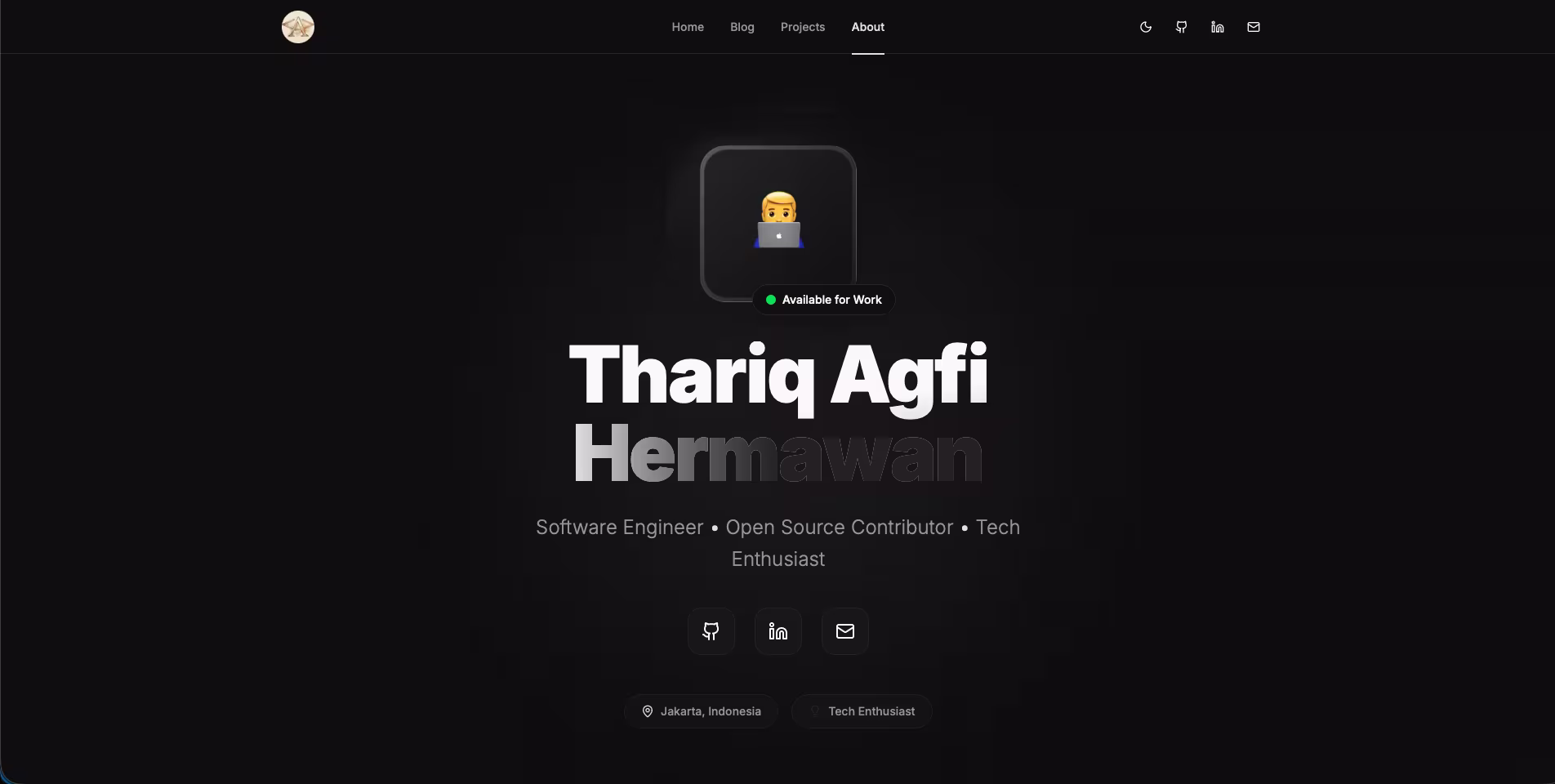 Portfolio Website screenshot 1
